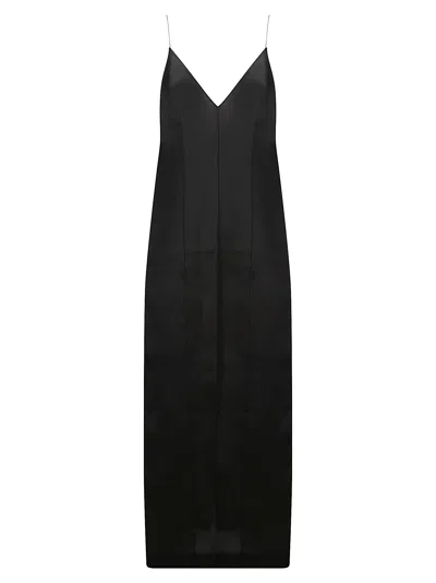 Khaite Yao Strapless Column Maxi Dress In Black