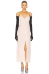 Khaite Tully Silk Organza Maxi Dress In Soft Pink