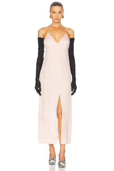 Khaite Tully Midi Dress In Pink