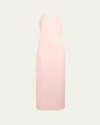 Khaite Tully Silk Organza Maxi Dress In Soft Pink