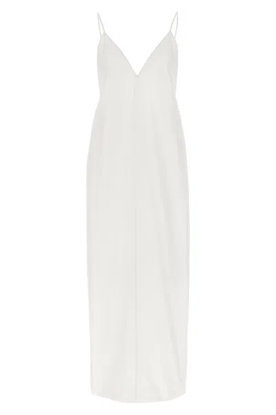 Khaite Tulula Silk Slip Dress In 白色