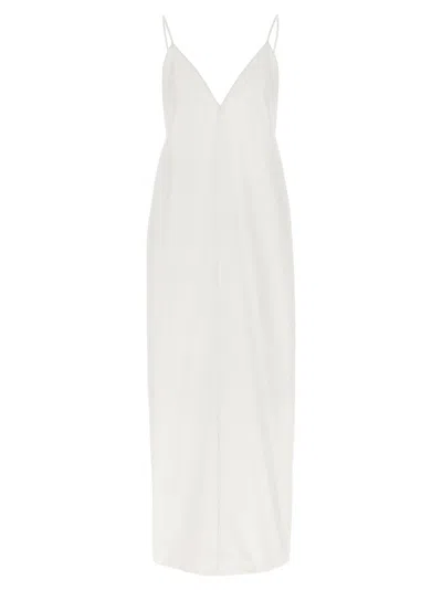 Khaite Tulula Silk Slip Dress In 白色