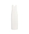 Khaite Tulula Silk-cotton Poplin Maxi Dress In Chalk
