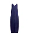 Khaite Tulula V-neck Silk Slipdress In Purple Crystal