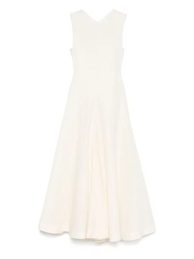 Khaite Mellie Maxi Dress In Neutrals