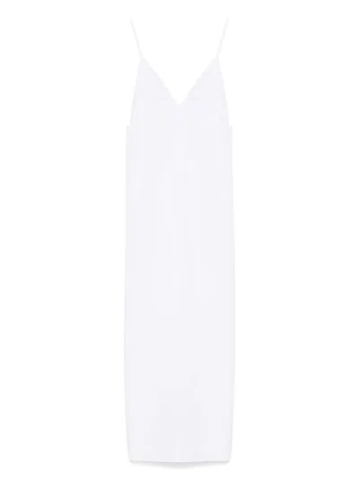 Khaite Tulula Midi Dress In White