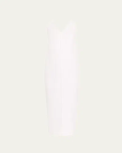 Khaite Tulula V-neck Silk Slipdress In White