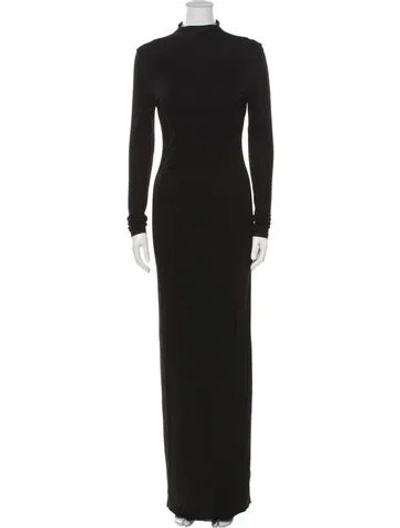 Pre-owned Khaite Turtleneck Long Dress In Black