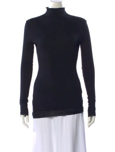 Pre-owned Khaite Turtleneck Long Sleeve Top W/ Tags In Black