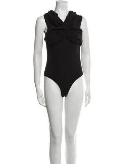 Pre-owned Khaite Turtleneck Sleeveless Bodysuit In Black