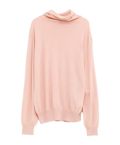 Khaite Turtleneck Sweater In Pink