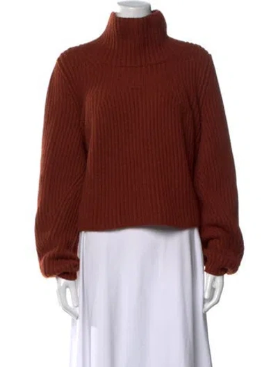 Pre-owned Khaite Turtleneck Sweater In Red