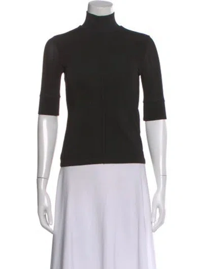 Pre-owned Khaite Turtleneck Three-quarter Sleeve Top In Black
