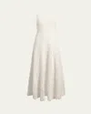 Khaite Twigs Fit-flare Maxi Dress In Glaze