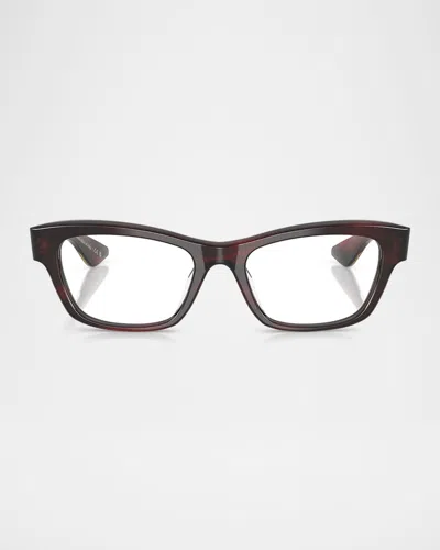 Khaite Uv5585u Acetate Pillow Optical Frames In Bordeaux