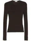 Khaite Tania Wool Pullover In 褐色