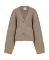 Khaite Scarlet Cashmere-blend Cardigan In Brown