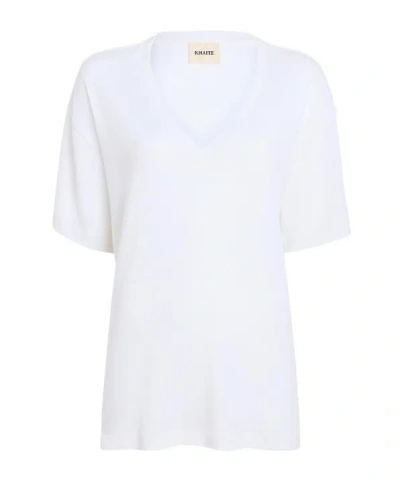 Khaite V-neck T-shirt In White