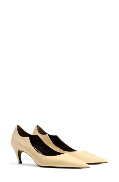 Khaite Valerie Pointed Toe Pump In Neutral