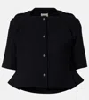Khaite Franc Folded-neckline Button-fastening Jacket In Black