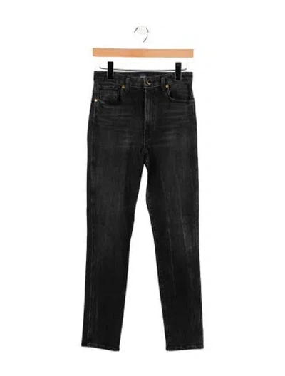 Pre-owned Khaite Vanessa Skinny Leg Jeans In Black