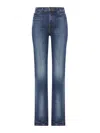 Khaite Danielle High Waist Straight Leg Jeans In Blue