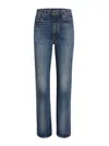 Khaite Danielle High Waist Straight Leg Jeans In Blue