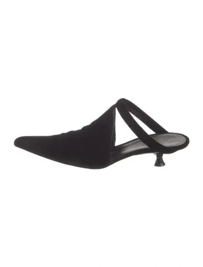 Pre-owned Khaite Velvet Slingback Pumps In Black