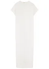 Shop Khaite Verda Knitted Midi Dress In Ivory