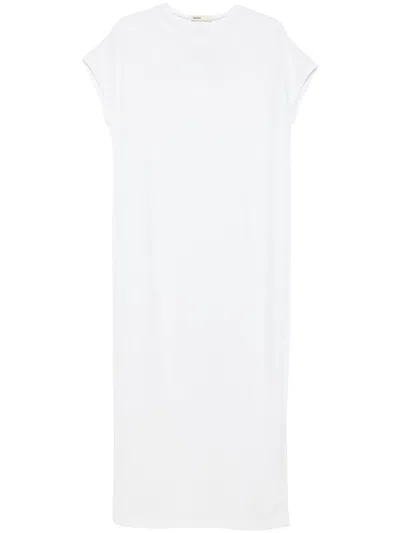 Khaite Verda Midi Dress In Ivory