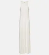 Khaite Vernetta Cotton-blend Jersey Maxi Dress In White