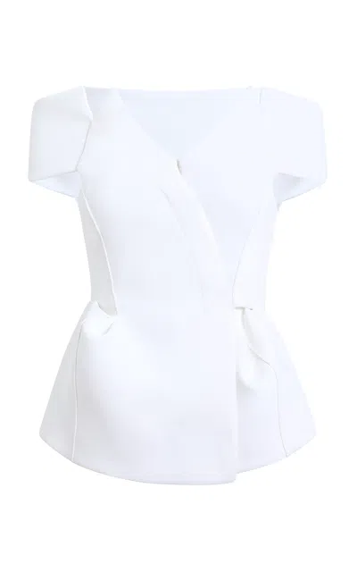 Khaite Verone Wrap-front Crepe Top