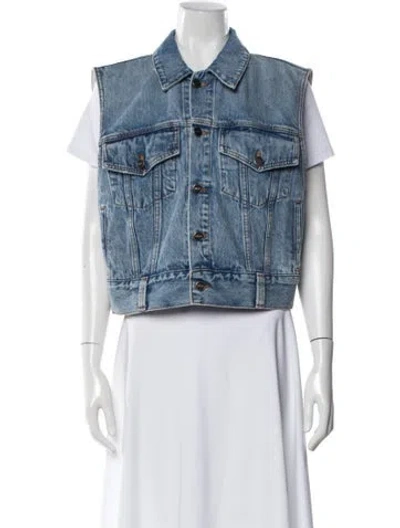 Pre-owned Khaite Vest In Blue