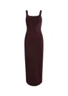 Khaite Womens Almandine Dixi Square-neck Knitted Maxi Dress Xs In Black