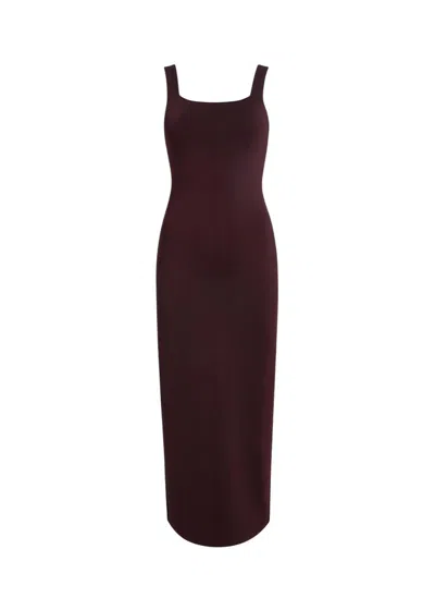 Khaite Vestido Dixi Tirantes Granate In Black