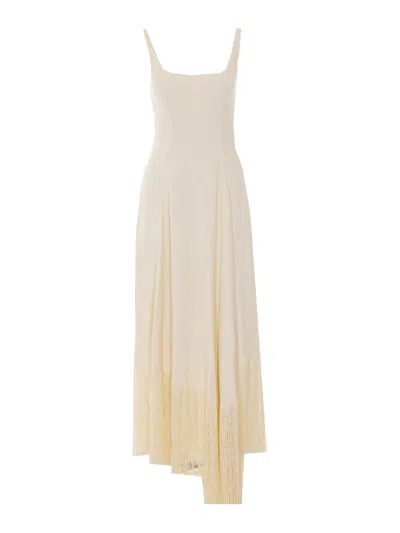 Khaite Cream Beige Vivian Long Dress In White