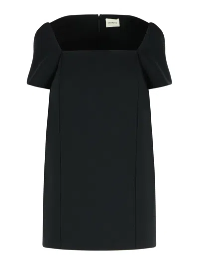KHAITE VESTIDO MIDI - NEGRO