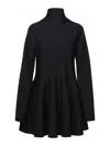 Khaite Clarice Wool-blend Mini Dress In Black