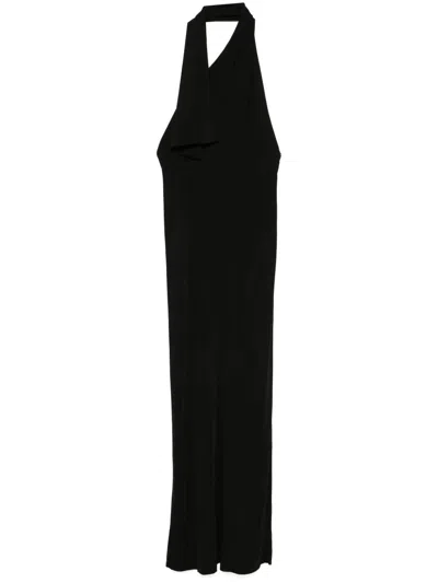 KHAITE KHAITE VESTIDO ROZA PAÑUELO ESCOTE NEGRO