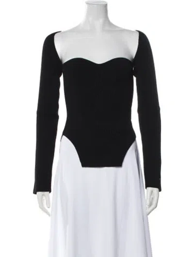 Pre-owned Khaite Vintage Off-the-shoulder Sweater In Black