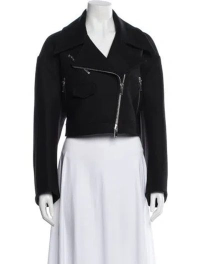 Pre-owned Khaite Virgin Wool Biker Jacket In Black