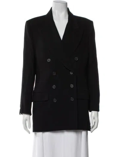 Pre-owned Khaite Virgin Wool Blazer In Black