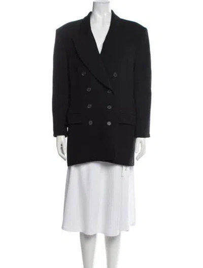 Pre-owned Khaite Virgin Wool Blazer In Black