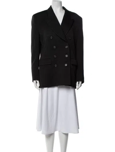 Pre-owned Khaite Virgin Wool Blazer In Black