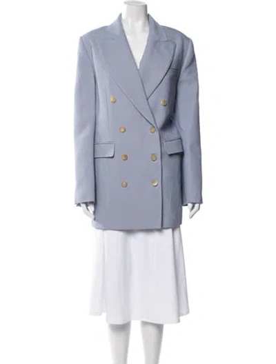 Pre-owned Khaite Virgin Wool Blazer In Blue