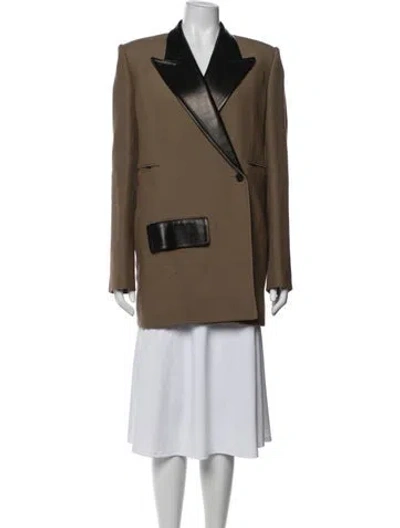 Pre-owned Khaite Virgin Wool Blazer In Brown