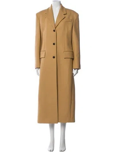 Pre-owned Khaite Virgin Wool Coat In Neutral