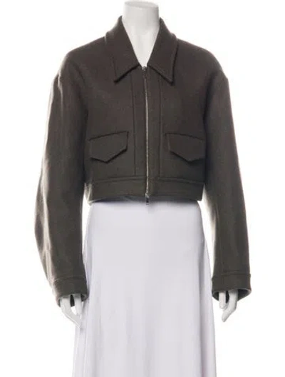 Pre-owned Khaite Virgin Wool Jacket In Green