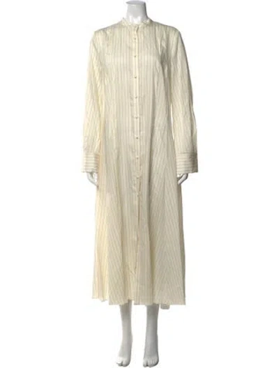 Pre-owned Khaite Virgin Wool Long Dress In Neutrals