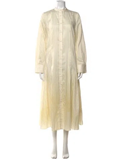 Pre-owned Khaite Virgin Wool Long Dress In Neutrals